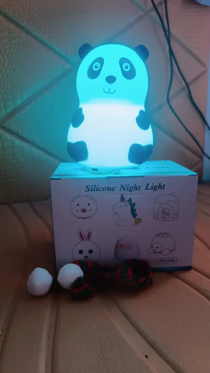 Panda Night Light – 7-Color LED Touch Sensor Lamp